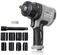 KraftWell KRW1500IW-T Гайковерт пневматический 1/2" 1500 Нм, головки