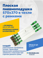 Плоская пневмоподушка 570х370 в чехле с ремнями