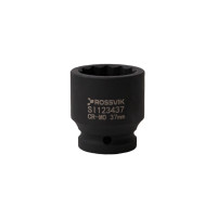 SI123437 Головка торцевая ударная 12-гранная ROSSVIK 3/4", 37мм