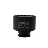 SI123470 Головка торцевая ударная 12-гранная ROSSVIK 3/4", 70мм