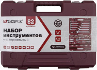 Thorvik TS082/12 Набор инструмента универсальный 1/4", 1/2"DR с головками торцевыми 12-гранными, 82 предмета