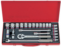 Набор торцевых головок с принадлежностями 1/2", двенадцатигранные, 5/16"-1&1/4", 24 предмета KING TONY 4032SR