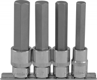 Ombra 921204 Набор насадок торцевых 1/2"DR с вставками-битами шестигранными на держателе, H12-H19, 100 мм, 4 предмета