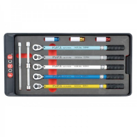 64707 Набор колиброванных, динамометрических ключей, головок с защитным покрытием и крестовой ключ 9