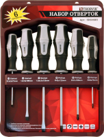 Thorvik SDS06BH Набор отверток стержневых с крепежной планкой, 6 предметов