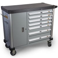 WDK-907E Тележка инструментальная, 7 ящиков и боковой отсек