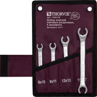 Thorvik W4S4TB Набор ключей гаечных разрезных серии ARC в сумке, 8-17 мм, 4 предмета