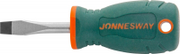 Jonnesway D77S638 Отвертка стержневая шлицевая ANTI-SLIP GRIP, SL6.5х38 мм