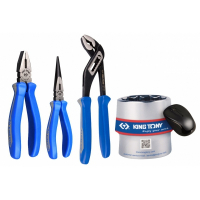 Набор пассатижей и захватов, 3 предмета, в комплекте коврик для мыши KING TONY P42103GP01