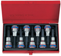 Набор торцевых насадок 1/2", Torx, Т20-Т60 мм, L = 80 мм, 9 предметов KING TONY 4119PR Набор торцевых насадок 1/2", Torx, Т20-Т60 мм, L = 80 мм, 9 предметов KING TONY 4119PR