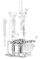 WDK-703446 Пневматический лифт 70 кг для шиномонтажного станка WDK-705722