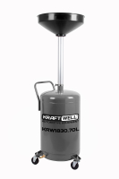 KraftWell KRW1830.70L Установка слива масла, круглая ванна, 70 л