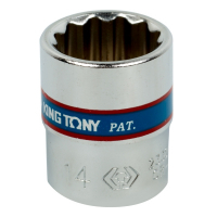 Головка торцевая стандартная двенадцатигранная 1/4", 14 мм KING TONY 233014M