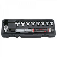 Ключ динамометрический 6-30Nm 1/4" с рожковыми насадками 7-14мм 10пр. 64710 "FORCE" Ключ динамометрический 6-30Nm 1/4" с рожковыми насадками 7-14мм 10пр. 64710 "FORCE"