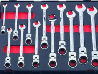 K51210F Набор трещоточных комбинированных ключей с поворотной головкой 12 пр. K51210F Набор трещоточных комбинированных ключей с поворотной головкой 12 пр.