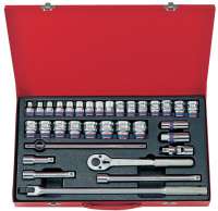 Набор торцевых головок с принадлежностями 1/2", шестигранные, 8-32 мм, 33 предмета KING TONY 4534MR