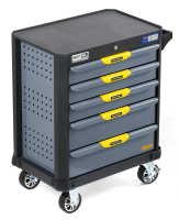 KraftWell KRW-TTG+SET157 Тележка профессиональная с 5 ящиками+инструмент 157 предметов KraftWell KRW-TTG+SET157 Тележка профессиональная с 5 ящиками+инструмент 157 предметов