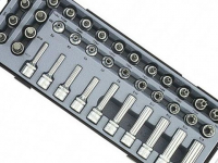 T3381 3/8" Набор головок Е4-Е16, L=28,55 и 63мм.,бит-головок торкс Т8-Т60 и сплайн М5-М12, 38пр. T3381 3/8" Набор головок Е4-Е16, L=28,55 и 63мм.,бит-головок торкс Т8-Т60 и сплайн М5-М12, 38пр.