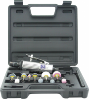 Пневмошлифмашина ST-P7732МК с набором шарошек в пластиковом кейсе Пневмошлифмашина ST-P7732МК с набором шарошек в пластиковом кейсе