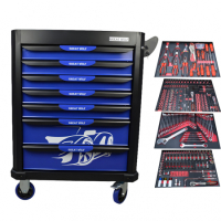 Инструментальная тележка с инструментом GW-7ST2 Blue (Great Wolf, 324поз), 7 ящиков, увеличенные колеса с тормозом, ЦЗ Инструментальная тележка с инструментом GW-7ST2 Blue (Great Wolf, 324поз), 7 ящиков, увеличенные колеса с тормозом, ЦЗ