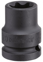 Головка торцевая ударная TORX Е-стандарт 3/4", E24, L = 56 мм KING TONY 657524M Головка торцевая ударная TORX Е-стандарт 3/4", E24, L = 56 мм KING TONY 657524M