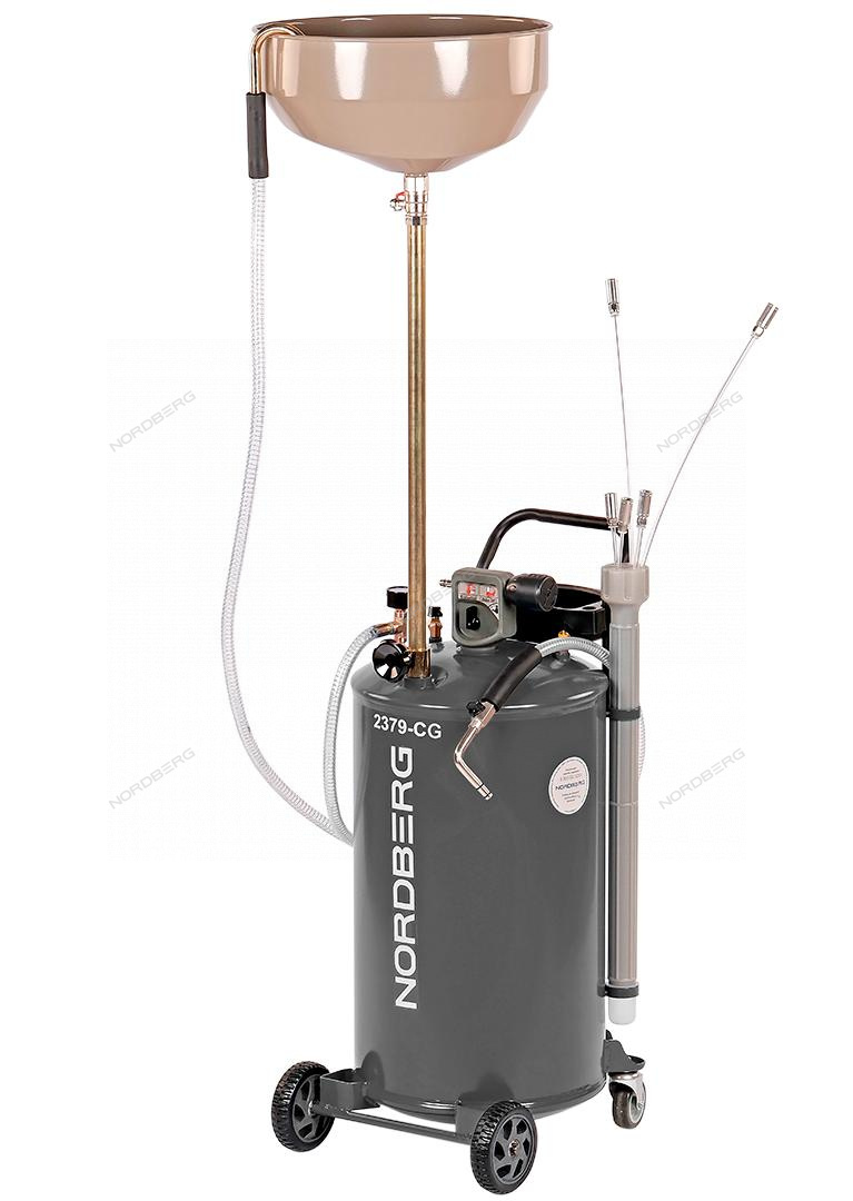 Установка для сбора масла пневматическая, 65 л (серая) (ст.арт.2379-C) NORDBERG 2379-CG Установка для сбора масла пневматическая, 65 л (серая) (ст.арт.2379-C) NORDBERG 2379-CG