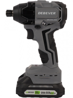 DBE-7462CKIT Винтоверт аккумуляторный DeBever бесщеточный, ударный, шестигранник 1/4", 3 скорости, 200Nm, 20B, 2 Ач в наборе с аккумулятором и зарядным устройством