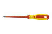Отвертка диэлектрическая крестовая PH2, 100 мм, 1000 V, сталь CrMo