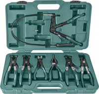 Jonnesway AR060024 Набор щипцов для демонтажа пружинных хомутов патрубков, 7 предметов
