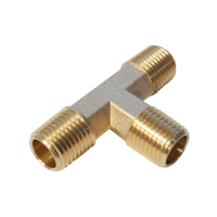 WDK-23PMB Фитинг T - образный, резъба 1/4" PT, M-M-M (внешний), латунь