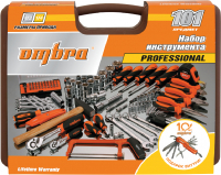 Ombra OMT101S18 Набор инструмента универсальный 1/4", 1/2"DR, 101 предмет (юбилейная серия)