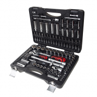 Набор головок торцевых и бит 1/4",1/2" для поврежденных гаек 110 предметов в кейсе JTC Набор головок торцевых и бит 1/4",1/2" для поврежденных гаек 110 предметов в кейсе JTC