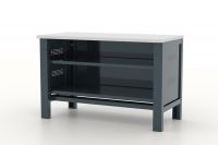 ВЕРСТАК "Premium" Габаритные размеры: 1310х640х850h мм Максимальная равномерно-распределенная нагрузка на верстак – 2000 кг.Нагрузка на полку - 80 кг. Нагрузка на ящик - 