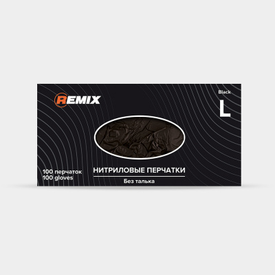 REMIX GENERAL Перчатки нитриловые, черные REMIX GENERAL Перчатки нитриловые, черные