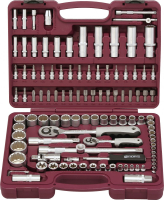 Thorvik UTS0108/12 Набор инструмента универсальный 1/4", 1/2"DR с головками торцевыми 12-гранными, 108 предметов