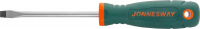 Jonnesway D77S6100 Отвертка стержневая шлицевая ANTI-SLIP GRIP, SL6.5х100 мм