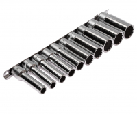 Набор головок торцевых 1/2" 12-ти гранных 10-24мм глубоких L=76мм 10 предметов JTC Набор головок торцевых 1/2" 12-ти гранных 10-24мм глубоких L=76мм 10 предметов JTC