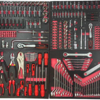 Набор ложементов GWA-329R с инструментом, 329 предмета, 4 ложемента, 550x390x30мм, Great Wolf Набор ложементов GWA-329R с инструментом, 329 предмета, 4 ложемента, 550x390x30мм, Great Wolf