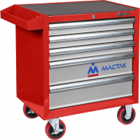 Тележка инструментальная, 5 ящиков, красная МАСТАК 521-05581R