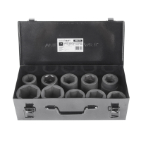 WDK-711 Набор ударных головок 1", 27-50 мм, 10 предметов