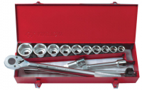 Набор торцевых головок с принадлежностями 3/4", шестигранные, 22-50 мм, 14 предметов KING TONY 6314MR Набор торцевых головок с принадлежностями 3/4", шестигранные, 22-50 мм, 14 предметов KING TONY 6314MR