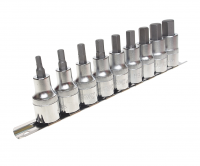 Набор бит-головок 1/2" HEX H4-H14 9 предметов JTC Набор бит-головок 1/2" HEX H4-H14 9 предметов JTC