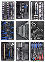 Набор инструментов для тележки, 9 ложементов, 161 предмет KING TONY 936-005MRD Набор инструментов для тележки, 9 ложементов, 161 предмет KING TONY 936-005MRD