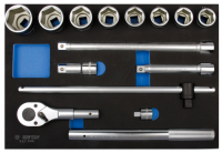 Набор торцевых головок 3/4" с принадлежностями, ложемент, 14 предметов KING TONY 9-6314MRV Набор торцевых головок 3/4" с принадлежностями, ложемент, 14 предметов KING TONY 9-6314MRV