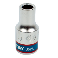 Головка торцевая стандартная двенадцатигранная 1/4", 5 мм KING TONY 233005M Головка торцевая стандартная двенадцатигранная 1/4", 5 мм KING TONY 233005M