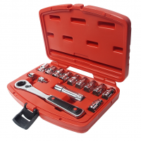 Набор головок со сквозным отверстием 10-19мм 14 предметов в кейсе JTC Набор головок со сквозным отверстием 10-19мм 14 предметов в кейсе JTC