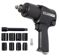 KraftWell KRW750IW-T Гайковерт пневматический 1/2", 780 Нм с комплектом ударных головок