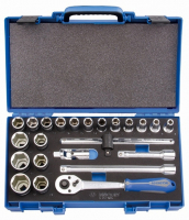 Набор торцевых головок с принадлежностями 1/2", шестигранные, 8-32 мм, 23 предмета KING TONY 4523MRV01 Набор торцевых головок с принадлежностями 1/2", шестигранные, 8-32 мм, 23 предмета KING TONY 4523MRV01