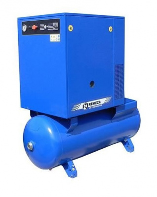 REMEZA Винтовой компрессор ВК15E-8(10/15)-500ВС на ресивере 500л. с частотником