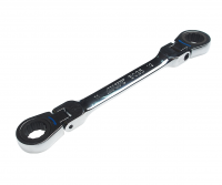 Ключ накидной 11х13мм трещоточный шарнирный L=169мм JTC